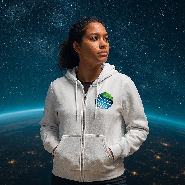 Abstract Green and Blue Globe Modern Earth  Hoodie (Creator Uploaded)