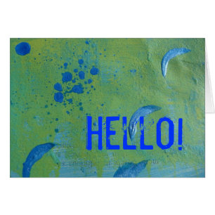Abstract Green and Blue, Hello!
