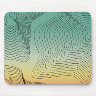 Abstract Green and Orange Gradient Mouse Pad