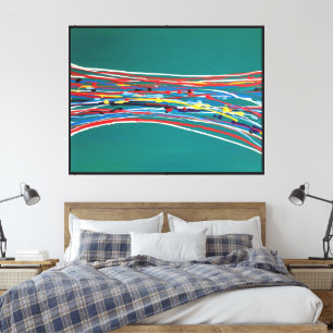 Abstract Green Art Contemporary Modern Canvas Print