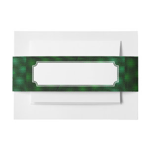 Abstract Green Background Invitation Belly Band
