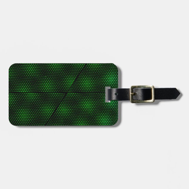 Abstract Green Background Luggage Tag (Front Horizontal)