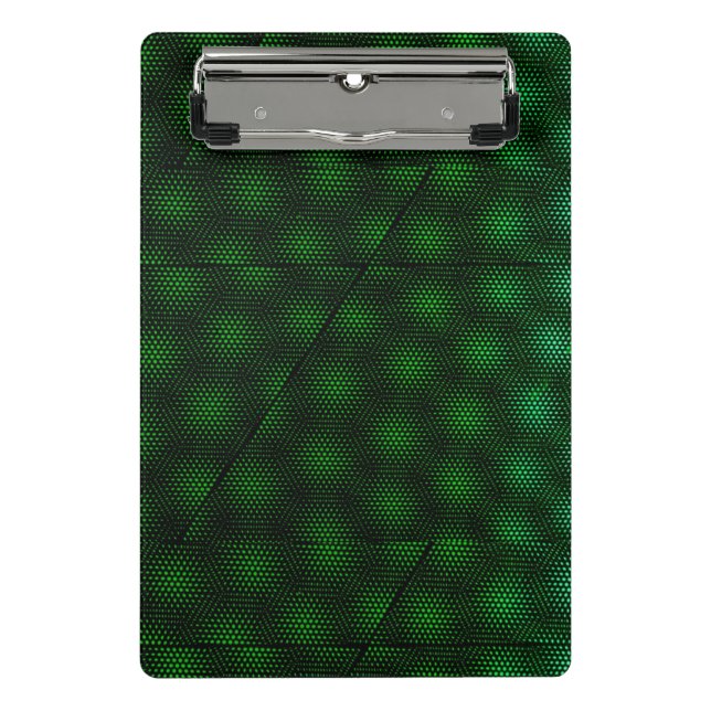 Abstract Green Background Mini Clipboard (Front)