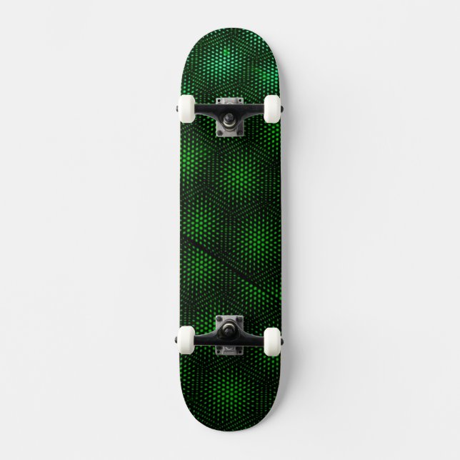 Abstract Green Background Skateboard (Front)