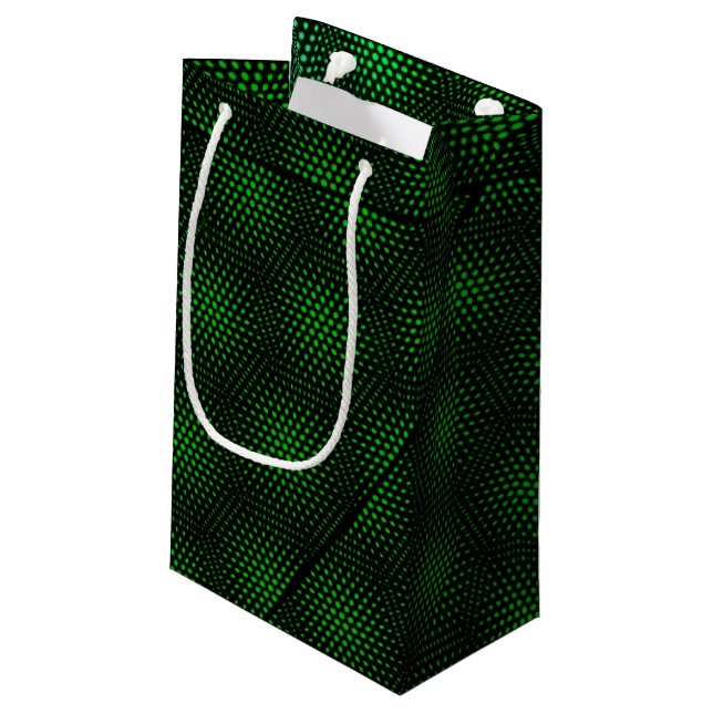 Abstract Green Background Small Gift Bag (Back Angled)