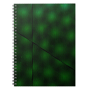 Abstract Green Background Spiral Notebook