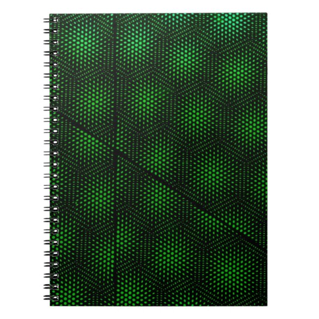 Abstract Green Background Spiral Notebook (Front)