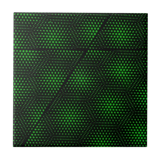 Abstract Green Background Tile (Front)