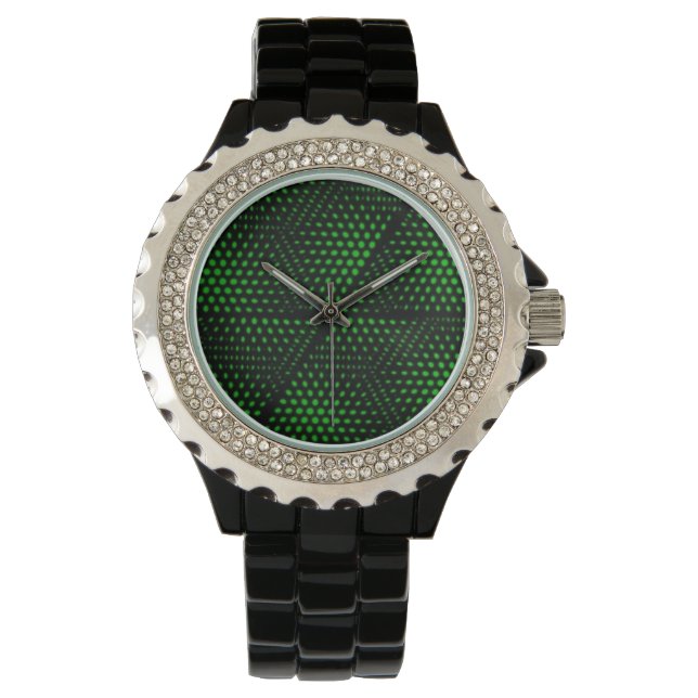 Abstract Green Background Watch (Front)