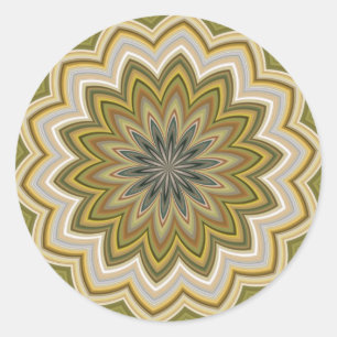 Abstract Green Classic Round Sticker
