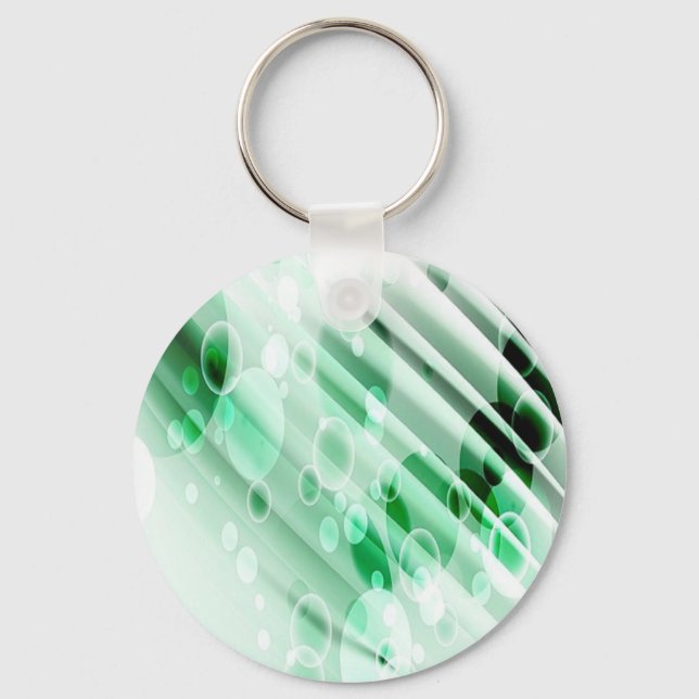 abstract green defocused pattern key ring (Front)