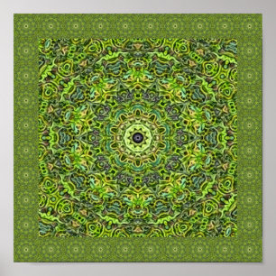 Abstract Green Delight Poster