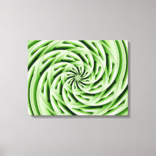 Abstract Green Eggs Canvas Wrap Print