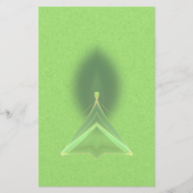 Abstract Green Faery Stationery (Front)