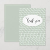 Abstract Green Flat Thank You Card