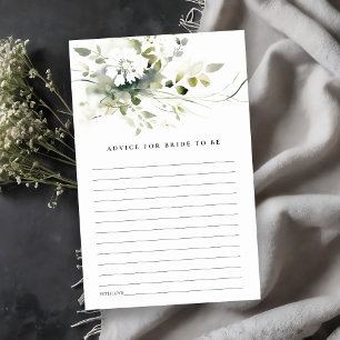 Abstract Green Floral Advice Bridal Baby Shower