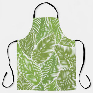 Abstract green floral, seamless background. apron