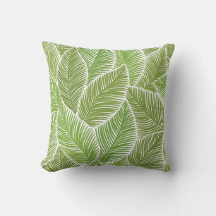 Abstract green floral, seamless background. cushion