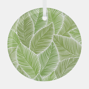 Abstract green floral, seamless background. glass tree decoration