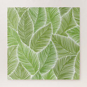 Abstract green floral, seamless background. jigsaw puzzle