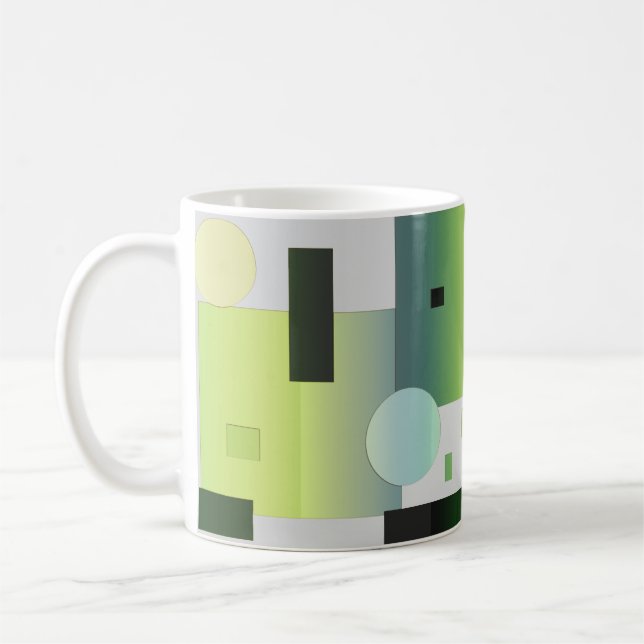 Abstract Green Four  Coffee Mug (Left)