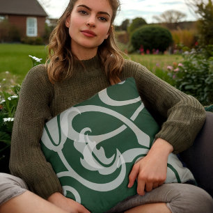 Abstract Green Garden Cushion