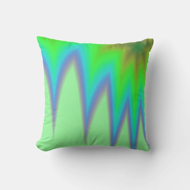 Abstract Green Grass Cushion (Front)