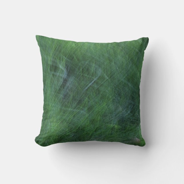 Abstract Green Grass Cushion (Front)