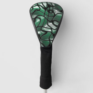 Abstract Green Jems Golf Head Cover