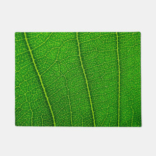 Abstract Green Leaf Texture Doormat