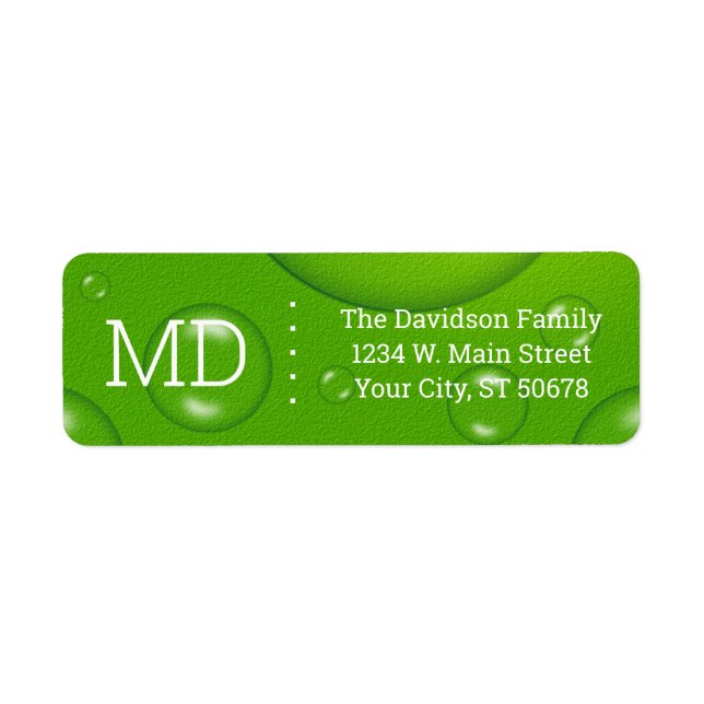 Abstract Green Lime Drops (Front)