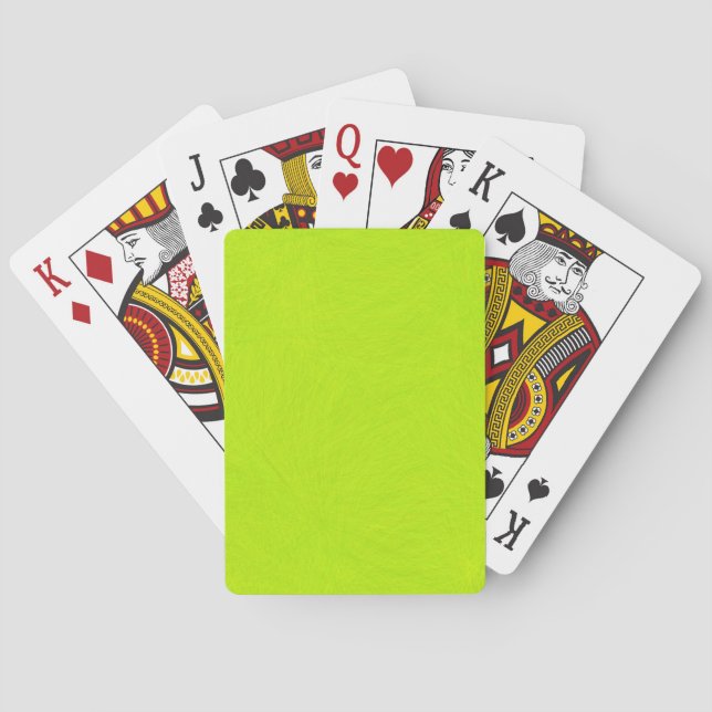 Abstract Green Lime Playing Cards (Back)