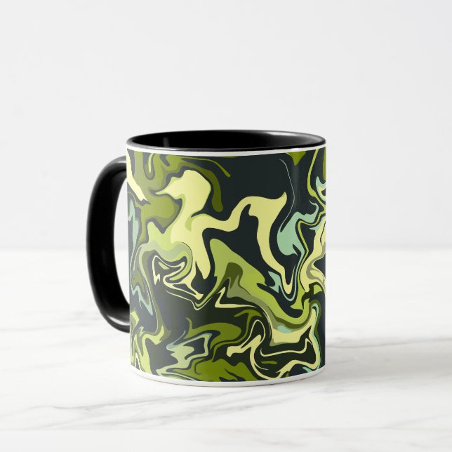 Abstract Green Marble Design Mug (Front Left)