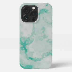 Abstract Green Marble Textured iPhone 13 Pro Case