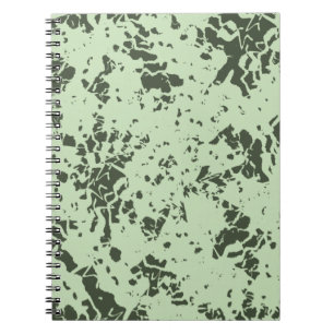 Abstract Green Marble with Splashes of Paint Notebook