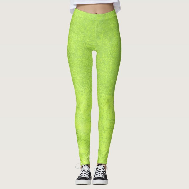 Abstract green paper leggings (Front)
