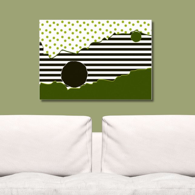 Abstract Green Pattern & Dots Poster (Abstract Green Patterns)