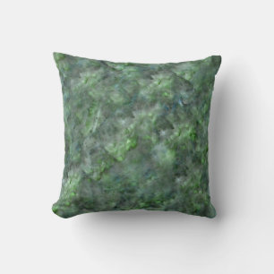 Abstract green quartz marble granite pattern   cushion