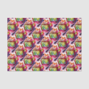 Abstract green, red wallpaper tissue paper