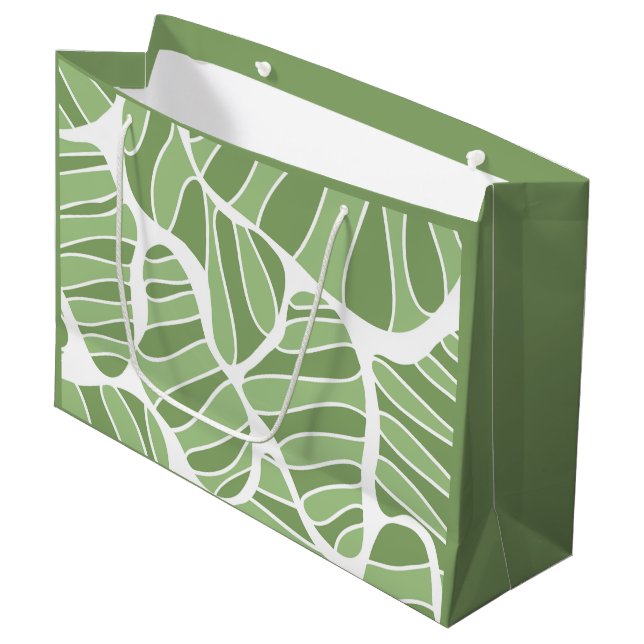  Abstract green shape Gift Bag (Front Angled)