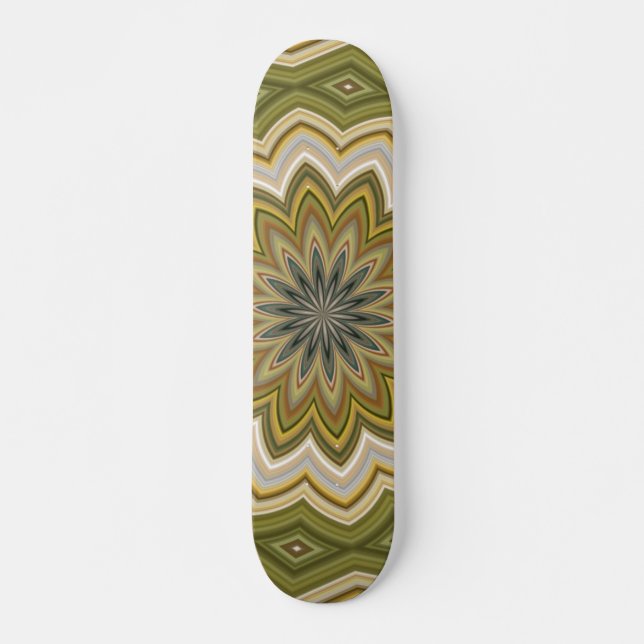 Abstract Green Skateboard (Front)