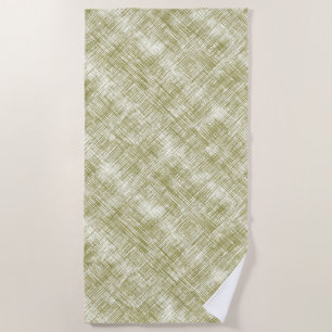 Abstract Green Spice Lines Christmas Beach Towel