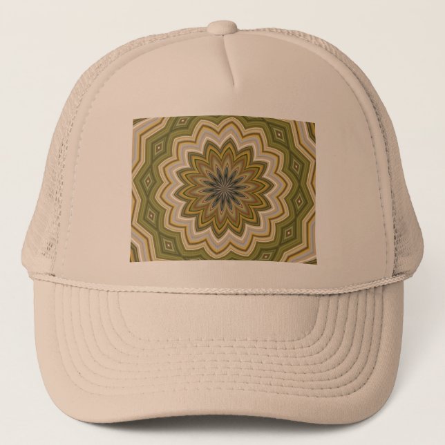 Abstract Green Trucker Hat (Front)