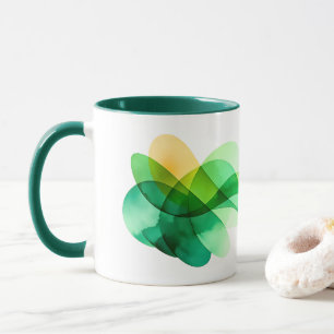 Abstract Green Waves St. Patrick's Day Coffee Mug