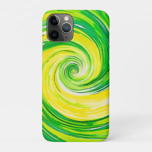 Abstract Green Yellow Spiral Art Case-Mate iPhone Case