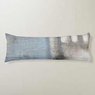 Abstract Grey & Blue Painting Body Cushion