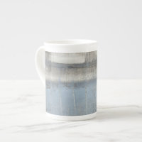 Abstract Grey & Blue Painting