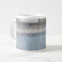 Abstract Grey & Blue Painting