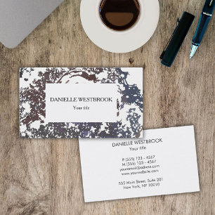 Abstract Grey, Brown and White Pattern Business Card