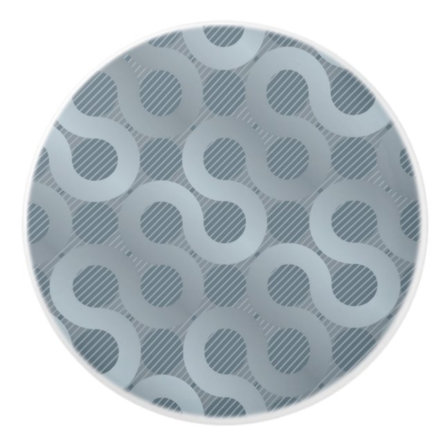 Abstract grey flow background ceramic knob (Front)
